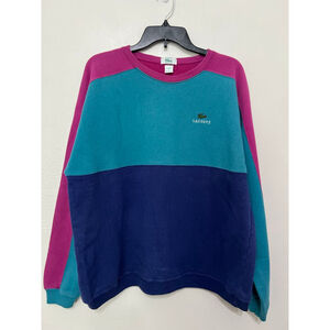 VTG Izod Lacoste Sweatshirt Embroidered Logo Made In USA Fits As Men’s Large